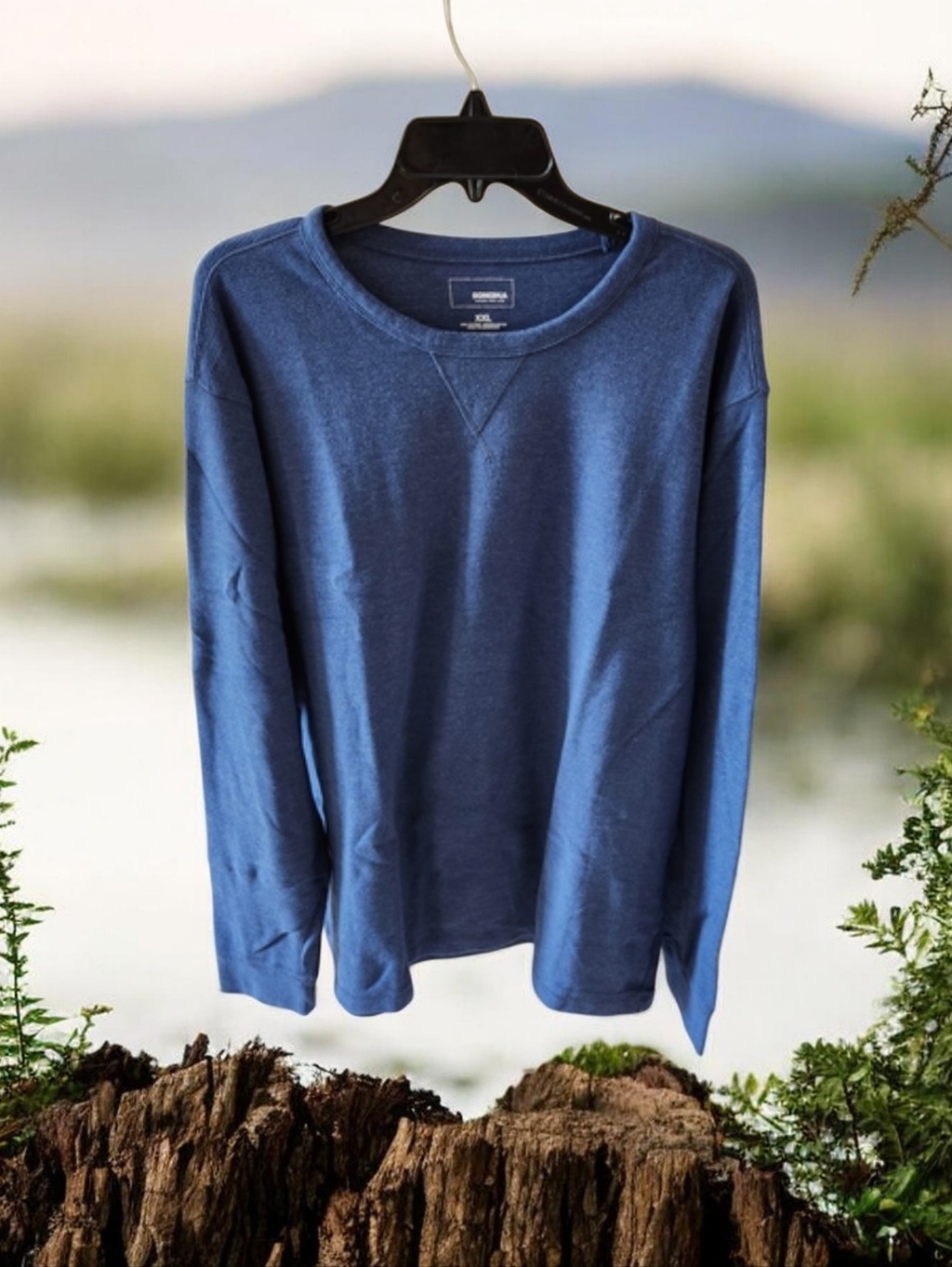 Sonoma Men's Long Sleeve Blue Knit Crewneck Pullover Size Xxl